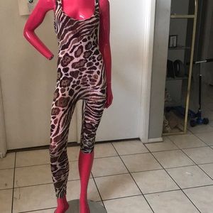 Animal print jumpsuit